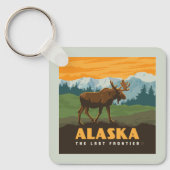 Alaska | eland aan de grens sleutelhanger (Voorkant)