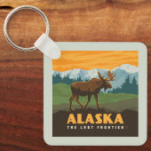 Alaska | eland aan de grens sleutelhanger (Voorkant)