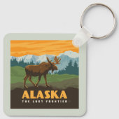 Alaska | eland aan de grens sleutelhanger (Achterkant)