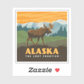 Alaska | eland aan de grens sticker (Vel)