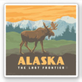 Alaska | eland aan de grens sticker (Voorkant)