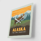 Alaska | eland aan de grens vierkante klok (Hoek)