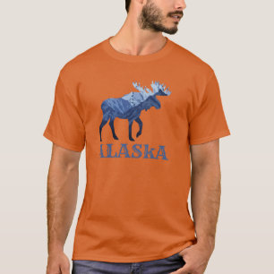 Alaska Eland Besneeuwde Berg T-shirt
