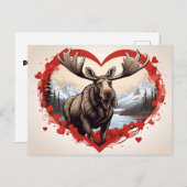 Alaska eland haardvormige achtergrond briefkaart (Voorkant / Achterkant)