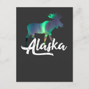 Alaska Eland met Aurora Borealis Cadeau Briefkaart
