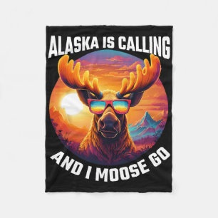 Alaska Eland Toeristische Reis Grappige Eland Avon Fleece Deken