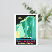 Alaska en Taku Gletsjer Reisposter Briefkaart (Staand voorkant)