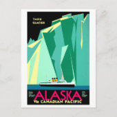 Alaska en Taku Gletsjer Reisposter Briefkaart (Voorkant)