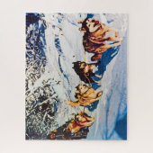 Alaska eskimo Malamute sled race Legpuzzel (Verticaal)