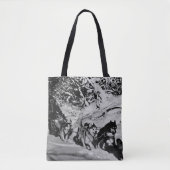  Alaska eskimo Malamute sled race Tote Bag (Voorkant)