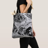  Alaska eskimo Malamute sled race Tote Bag (Dichtbij)