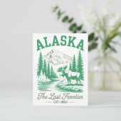 Alaska Est. 1959 De laatste grens met Moose Briefkaart (Staand voorkant)