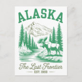 Alaska Est. 1959 De laatste grens met Moose Briefkaart (Voorkant)