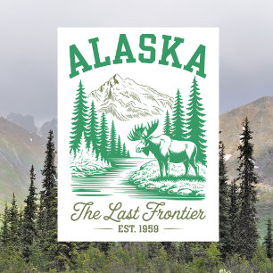 Alaska Est. 1959 De laatste grens met Moose Briefkaart