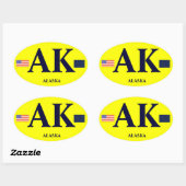 Alaska* Euro Stijl Bumper Ovale Bumpersticker* Ovale Sticker (Vel)