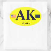 Alaska* Euro Stijl Bumper Ovale Bumpersticker* Ovale Sticker (Tas)