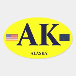 Alaska* Euro Stijl Bumper Ovale Bumpersticker* Sticker