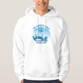 Alaska Familie Vakantie Custom Cool Ocean Hoodie (Voorkant)