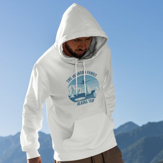 Alaska Familie Vakantie Custom Cool Ocean Hoodie