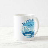Alaska Familie Vakantie Custom Keepsake Souvenir Koffiemok (Voorkant rechts)