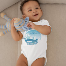 Alaska Familie Vakantie Gletsjer Schattige Custom