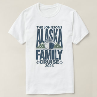Alaska Familiecruise aangepaste naam jaar T-shirt