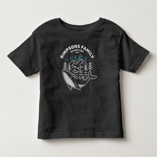 Alaska Familiegroep Cruise Reis Walvisspotten Kinder Shirts (Voorkant)