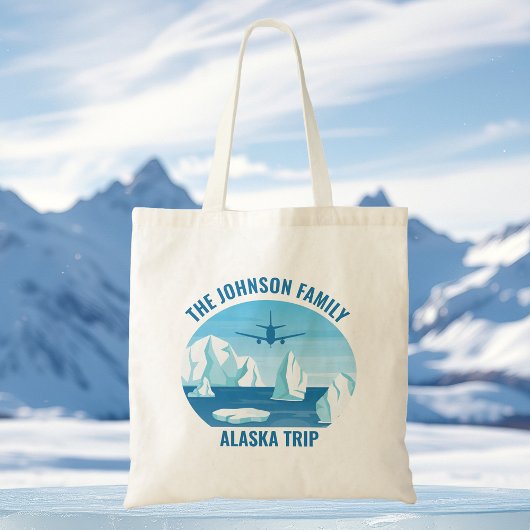Alaska Family Trip aangepaste gletsjer Tote Bag