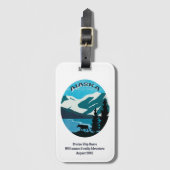 Alaska Family Vacation Cruise Monogram Bagagelabel (Voorkant (verticaal))
