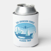Alaska Family Vacation Custom Blue Glacier Blikjeskoeler (Blikje Voorkant)