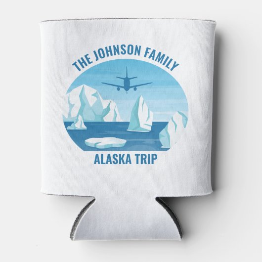 Alaska Family Vacation Custom Blue Glacier Blikjeskoeler (Voorkant)