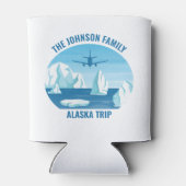 Alaska Family Vacation Custom Blue Glacier Blikjeskoeler (Achterkant)