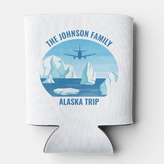 Alaska Family Vacation Custom Blue Glacier Blikjeskoeler (Achterkant)