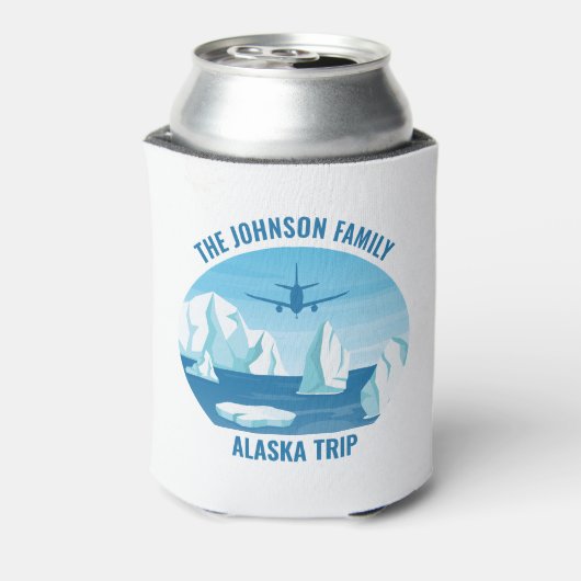 Alaska Family Vacation Custom Blue Glacier Blikjeskoeler (Blikje Achterkant)