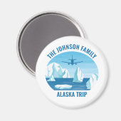 Alaska Family Vacation Custom Blue Glacier Magneet (Voorkant / Achterkant)