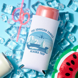 Alaska Family Vacation Custom Blue Glacier Seltzer Blikjeskoeler