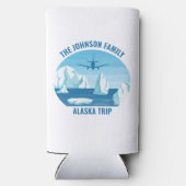 Alaska Family Vacation Custom Blue Glacier Seltzer Blikjeskoeler (Achterkant)