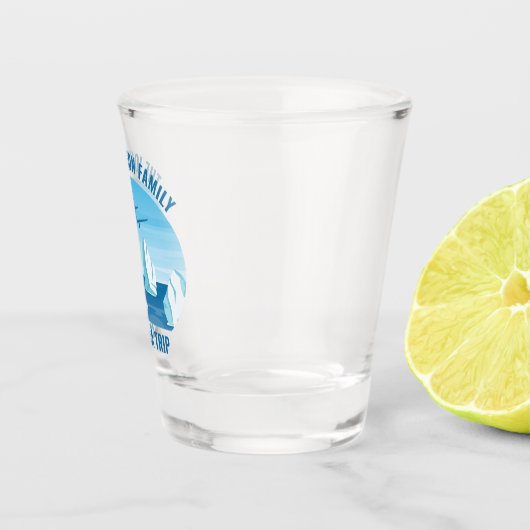 Alaska Family Vacation Custom Blue Glacier Shot Glas (Rechts)