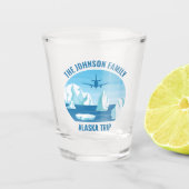 Alaska Family Vacation Custom Blue Glacier Shot Glas (Voorkant)