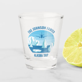 Alaska Family Vacation Custom Blue Glacier Shot Glas