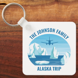 Alaska Family Vacation Custom Blue Glacier Sleutelhanger