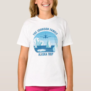 Alaska Family Vacation Custom Cool Glacier Kinder T-shirt