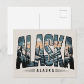 Alaska feestdagenkaart (Voorkant / Achterkant)