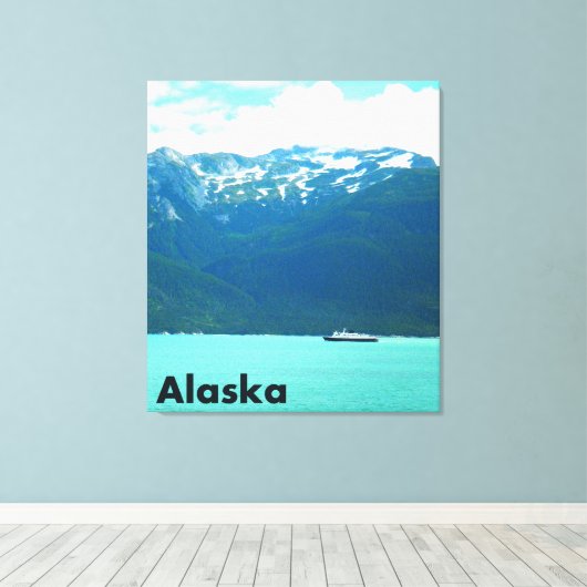 Alaska Ferry Canvas Afdruk (Insitu (Houten vloer))