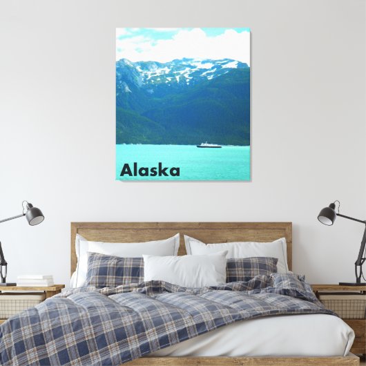 Alaska Ferry Canvas Afdruk (Insitu (Slaapkamer))
