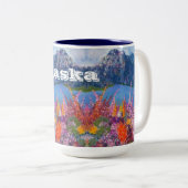 Alaska Fireweed 15oz Coffee-Mok Tweekleurige Koffiemok (Voorkant rechts)
