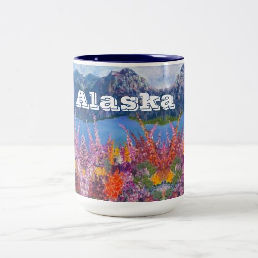 Alaska Fireweed 15oz Coffee-Mok Tweekleurige Koffiemok (Center)