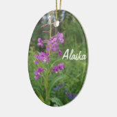 Alaska Fireweed kerstversiering gepersonaliseerd Keramisch Ornament (Links)
