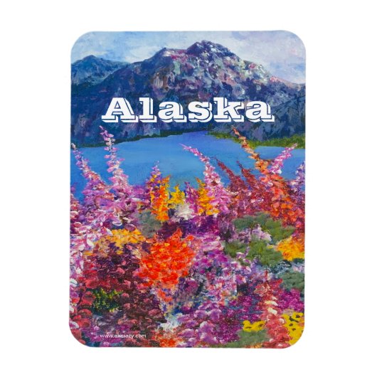 Alaska Fireweed Magnet Magneet (Verticaal)