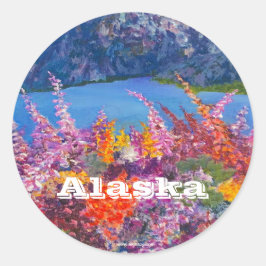 Alaska Fireweed rond sticker